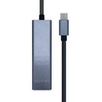 Hub USB Tipo-C Aisens A109-0396/ 3xUSB/ 1xRJ45/ Gris - PixelPlaza