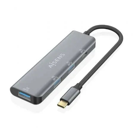 Hub USB Tipo-C Aisens A109-0762/ 3xUSB/ 1xUSB Tipo-C/ Gris - PixelPlaza