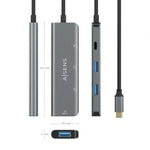Hub USB Tipo-C Aisens A109-0762/ 3xUSB/ 1xUSB Tipo-C/ Gris - PixelPlaza