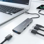Hub USB Tipo-C Aisens A109-0762/ 3xUSB/ 1xUSB Tipo-C/ Gris - PixelPlaza