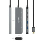 Hub USB Tipo-C Aisens A109-0763/ 2xUSB/ 2xUSB Tipo-C/ Gris - PixelPlaza