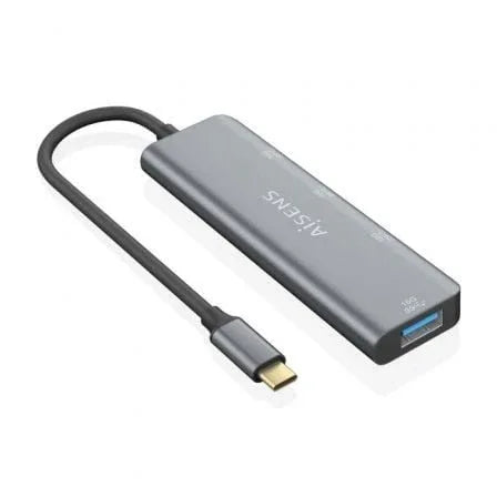 Hub USB Tipo-C Aisens A109-0764/ 3xUSB/ 1xUSB Tipo-C/ Gris - PixelPlaza