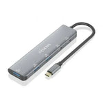 Hub USB Tipo-C Aisens A109-0857/ 3xUSB/ 1xUSB Tipo-C/ 1xUSB Tipo-C PD/ Gris - PixelPlaza