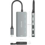 Hub USB Tipo-C Aisens A109-0946/ 2xUSB/ 2xUSB Tipo-C/ 1xUSB Tipo-C PD/ Gris - PixelPlaza