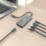 Hub USB Tipo-C Aisens A109-0946/ 2xUSB/ 2xUSB Tipo-C/ 1xUSB Tipo-C PD/ Gris - PixelPlaza