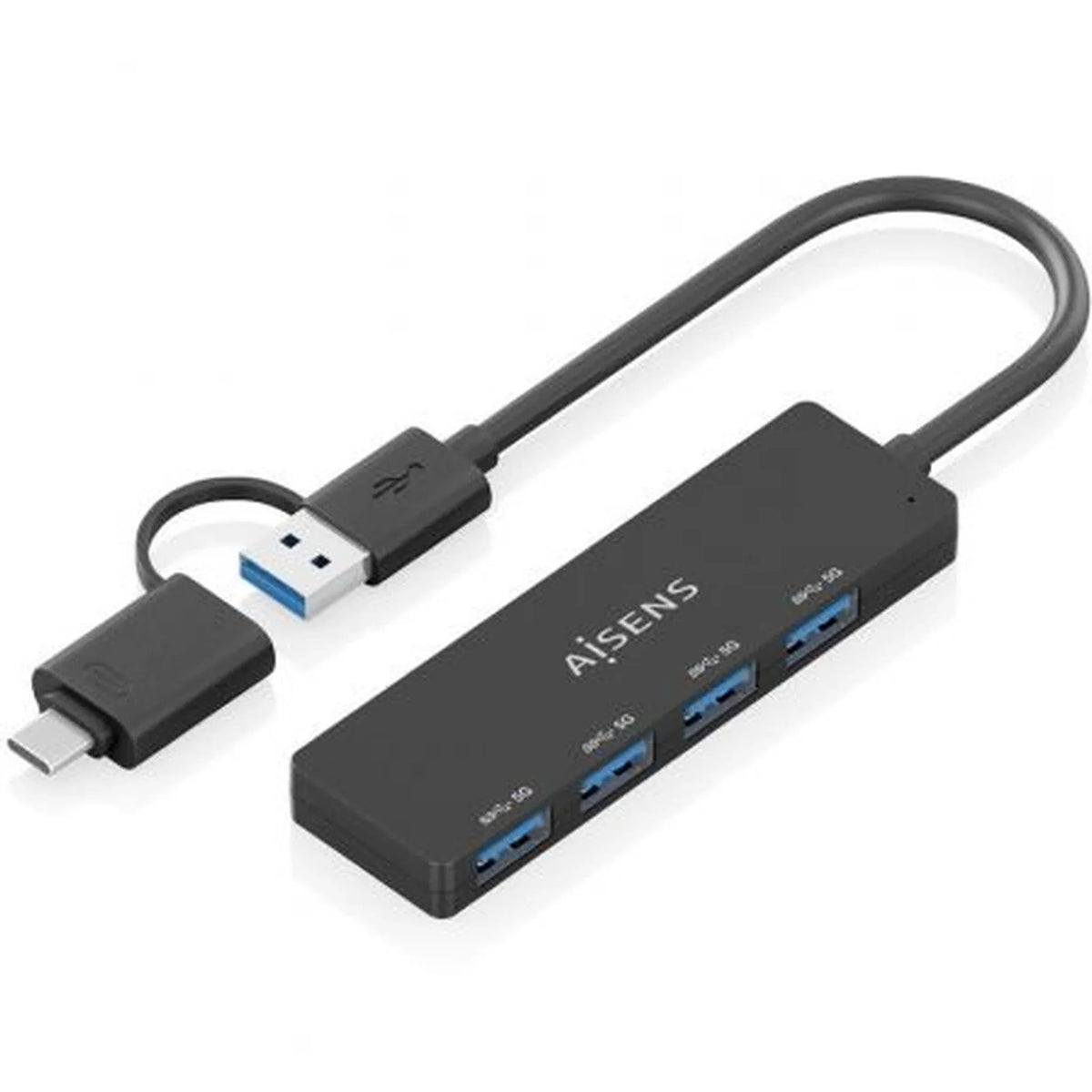 Hub USB Tipo-C + USB 3.1 Aisens A109-0987/ 4xUSB - PixelPlaza