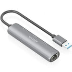 Hub USB Aisens ASUC-4P034-GR/ 3xUSB/ 1xRJ45/ Gris - PixelPlaza