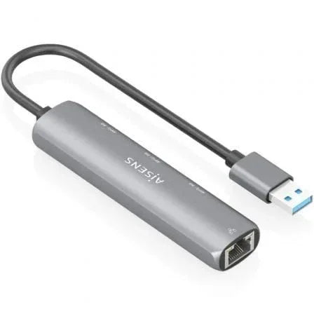 Hub USB Aisens ASUC-4P034-GR/ 3xUSB/ 1xRJ45/ Gris - PixelPlaza