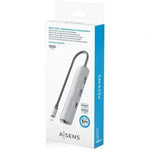 Hub USB Tipo-C Aisens ASUC-4P038-GR/ 1xUSB Tipo-C/ 2xUSB/ 1xRJ45/ Gris - PixelPlaza