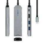 Docking USB Tipo-C Aisens ASUC-5P003-GR/ 1xHDMI 4K/ 2xUSB/ 1xRJ45/ 1xUSB Tipo-C PD/ Gris - PixelPlaza