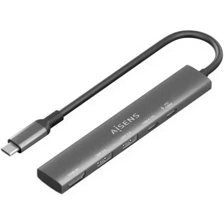 Docking USB Tipo-C Aisens ASUC-5P022-GR/ 1xHDMI 4K/ 2xUSB/ 1xUSB Tipo-C/ 1xUSB Tipo-C PD/ Gris - PixelPlaza