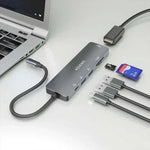 Docking USB Tipo-C Aisens ASUC-6P016-GR/ 1xHDMI 4K/ 2xUSB/ 1xLector Tarjetas/ 1xUSB Tipo-C PD/ Gris - PixelPlaza