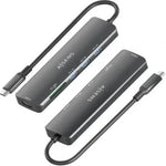 Docking USB Tipo-C Aisens ASUC-6P024-GR/ 1xHDMI 4K/ 3xUSB/ 1xLector Tarjetas/ Gris - PixelPlaza