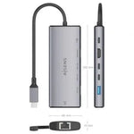 Docking USB Tipo-C Aisens ASUC-6P030-GR/ 1xHDMI 4K/ 1xUSB/ 2xUSB Tipo-C/ 1xRJ45/ 1xUSB Tipo-C PD/ Gris - PixelPlaza