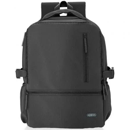Mochila Aisens ASBG-BP086-BK para Portátiles hasta 15.6"/ Impermeable/ Negro - PixelPlaza