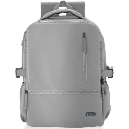 Mochila Aisens ASBG-BP087-GR para Portátiles hasta 15.6"/ Impermeable/ Gris - PixelPlaza