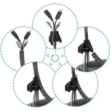 Organizador de Cables en Espiral Aisens A151-0900/ 10m - PixelPlaza