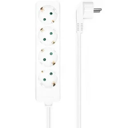 Regleta Aisens A154-0533/ 4 Tomas de Corriente/ Cable 1.4m/ Blanco - PixelPlaza