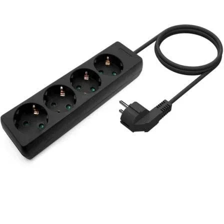 Regleta Aisens A154-0534/ 4 Tomas de Corriente/ Cable 1.4m/ Negro - PixelPlaza