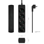 Regleta Aisens A154-0534/ 4 Tomas de Corriente/ Cable 1.4m/ Negro - PixelPlaza