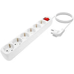 Regleta con Interruptor Aisens A154-0535/ 6 Tomas de Corriente/ Cable 1.4m/ Blanco - PixelPlaza