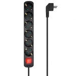 Regleta con Interruptor Aisens A154-0536/ 6 Tomas de Corriente/ Cable 1.4m/ Negro - PixelPlaza