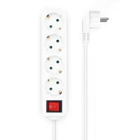 Regleta con Interruptor Aisens A154-0649/ 4 Tomas de Corriente/ Cable 1.4m/ Blanco - PixelPlaza