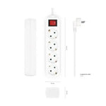 Regleta con Interruptor Aisens A154-0649/ 4 Tomas de Corriente/ Cable 1.4m/ Blanco - PixelPlaza