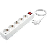 Regleta con Interruptor Aisens A154-0651/ 5 Tomas de Corriente/ Cable 1.4m/ Blanco - PixelPlaza