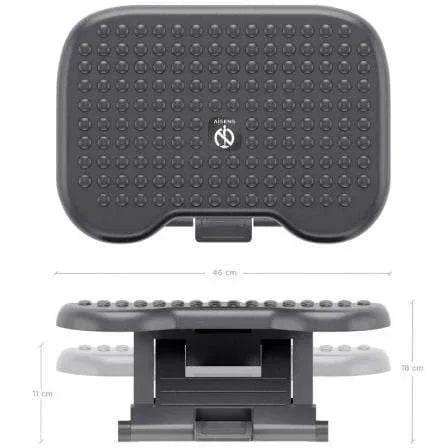 Reposapiés Ergonómico/ Inclinable/ Ajustable Aisens FRT02-267/ 46 x 18cm - PixelPlaza