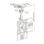 Soporte de Techo Giratorio/ Plegable Aisens CT43S-187 para TV de 19-43"/ hasta 20kg - PixelPlaza