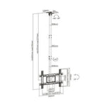 Soporte de Techo Giratorio/ Inclinable/ Extensible Aisens CT80TSE-075 para TV de 37-80"/ hasta 50kg - PixelPlaza