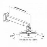 Soporte de Techo/ Pared para Proyector Aisens CWP01TSE-049/ Inclinable/ Extensible/ hasta 20kg - PixelPlaza