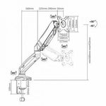 Soporte de Mesa con Contrapeso para Monitor Aisens DT27TSR-043/ Giratorio/ Inclinable/ hasta 9kg - PixelPlaza