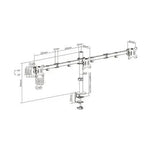 Soporte de Mesa para 3 Monitores Aisens DT27TSR-061/ Giratorio/ Inclinable/ hasta 7kg - PixelPlaza
