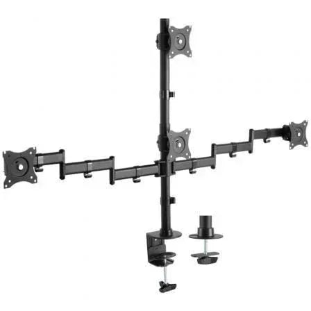 Soporte de Mesa para 4 Monitores y TV Aisens DT27TSR-379/ Giratorio/ Inclinable/ hasta 8kg - PixelPlaza