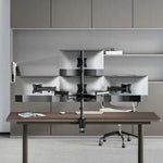 Soporte de Mesa para 4 Monitores y TV Aisens DT27TSR-379/ Giratorio/ Inclinable/ hasta 8kg - PixelPlaza