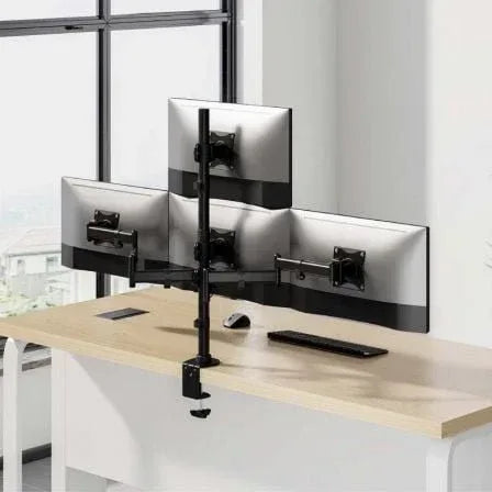 Soporte de Mesa para 4 Monitores y TV Aisens DT27TSR-379/ Giratorio/ Inclinable/ hasta 8kg - PixelPlaza