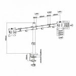 Soporte de Mesa para 2 Monitores Aisens DT32TSR-041/ Giratorio/ Inclinable/ hasta 8kg - PixelPlaza