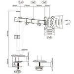 Soporte de Mesa para Monitor y TV Aisens DT32TSR-147/ Giratorio/ Inclinable/ hasta 9kg - PixelPlaza