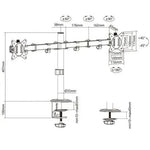 Soporte de Mesa para 2 Monitores o TV Aisens DT32TSR-149/ Giratorio/ Inclinable/ hasta 9kg - PixelPlaza