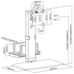 Soporte de Sobremesa para Monitor,TV y MiniPC Aisens DT32TSR-165/ Giratorio/ Inclinable/ hasta 8kg - PixelPlaza