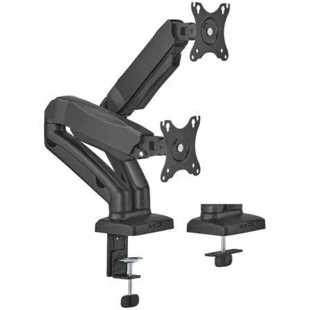 Soporte de Mesa con Contrapeso para 2 Monitores o TV Aisens DT32TSR-221/Giratorio/ Inclinable/ hasta 9kg - PixelPlaza
