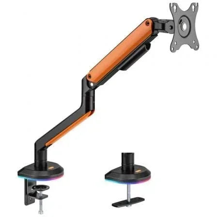 Soporte de Mesa Gaming con Contrapeso para Monitor y TV Aisens DT32TSR-249/ Giratorio/ Inclinable/ hasta 9kg/ con Iluminación RGB - PixelPlaza