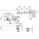 Soporte de Mesa Orientable/ Inclinable DTL32TSR-193 para TV y Portátil de 17-32" - PixelPlaza