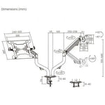 Soporte de Mesa Orientable/ Inclinable DTL32TSR-195 para TV y Portátil de 17-32" - PixelPlaza