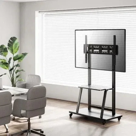 Soporte de Suelo con Ruedas Aisens FT100E-231 para TV de 37-100"/ hasta 150kg - PixelPlaza