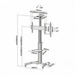 Soporte de Suelo Inclinable con Ruedas Aisens FT70TRE-037 para TV 37-70"/ hasta 50kg - PixelPlaza
