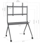 Soporte de Suelo con Ruedas Aisens FT86FE-143 para TV o Pantalla Interactiva 50"-86"/ hasta 120kg - PixelPlaza