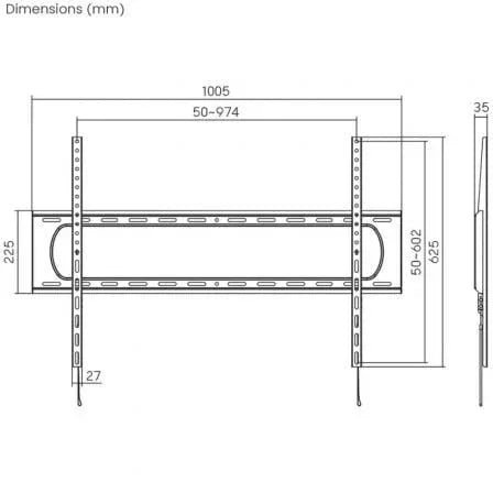 Soporte de Pared Inclinable Aisens WT120F-293 para TV de 60-120"/ hasta 160kg - PixelPlaza